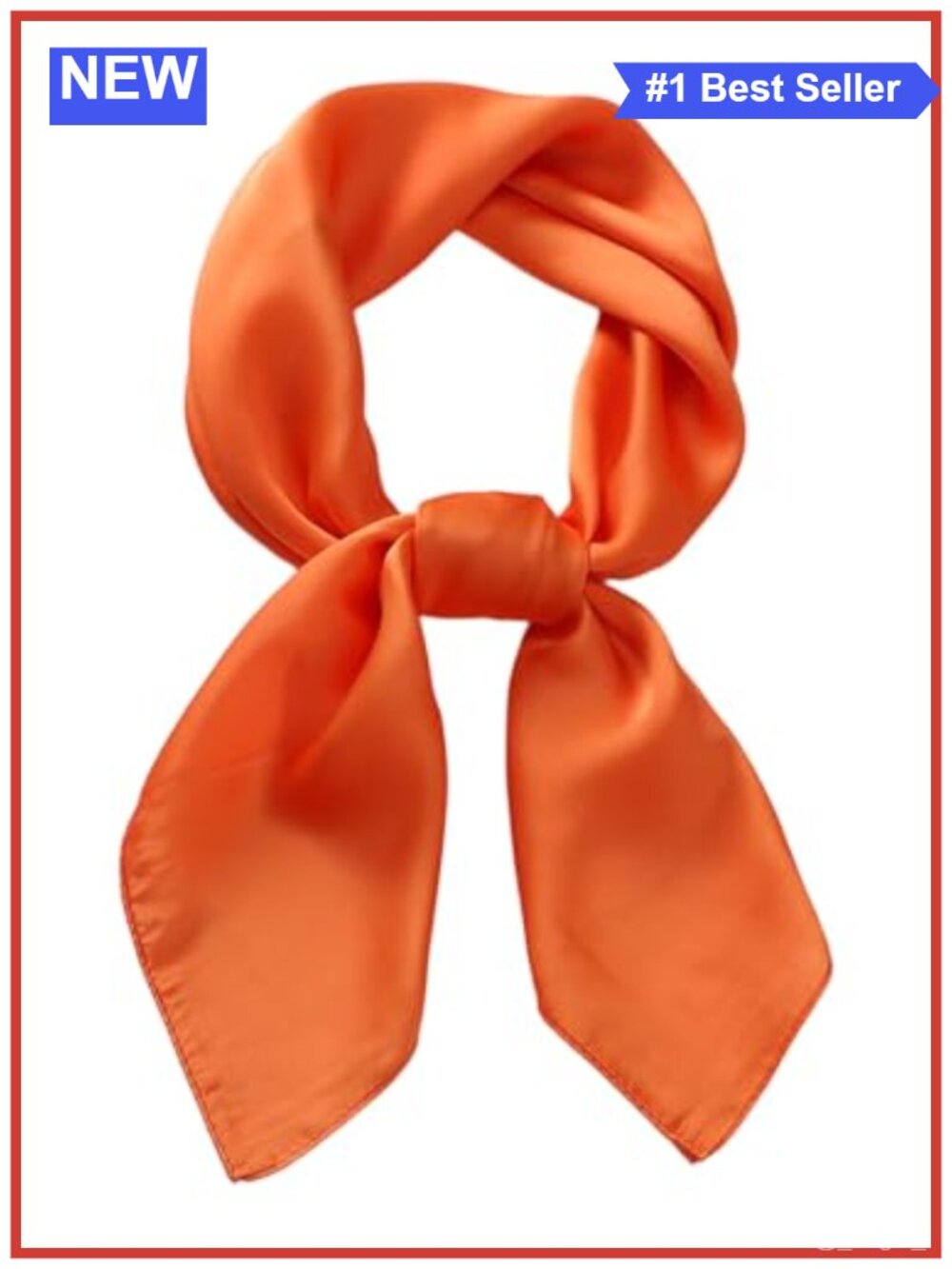 Women's Silk-Like Polyester Square Scarf 27.5" Headband Neckerchief